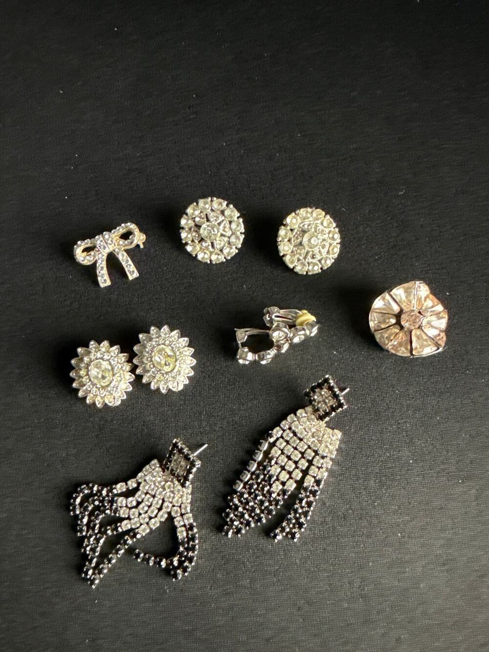 Vintage Rhinestone Lot- 7pc